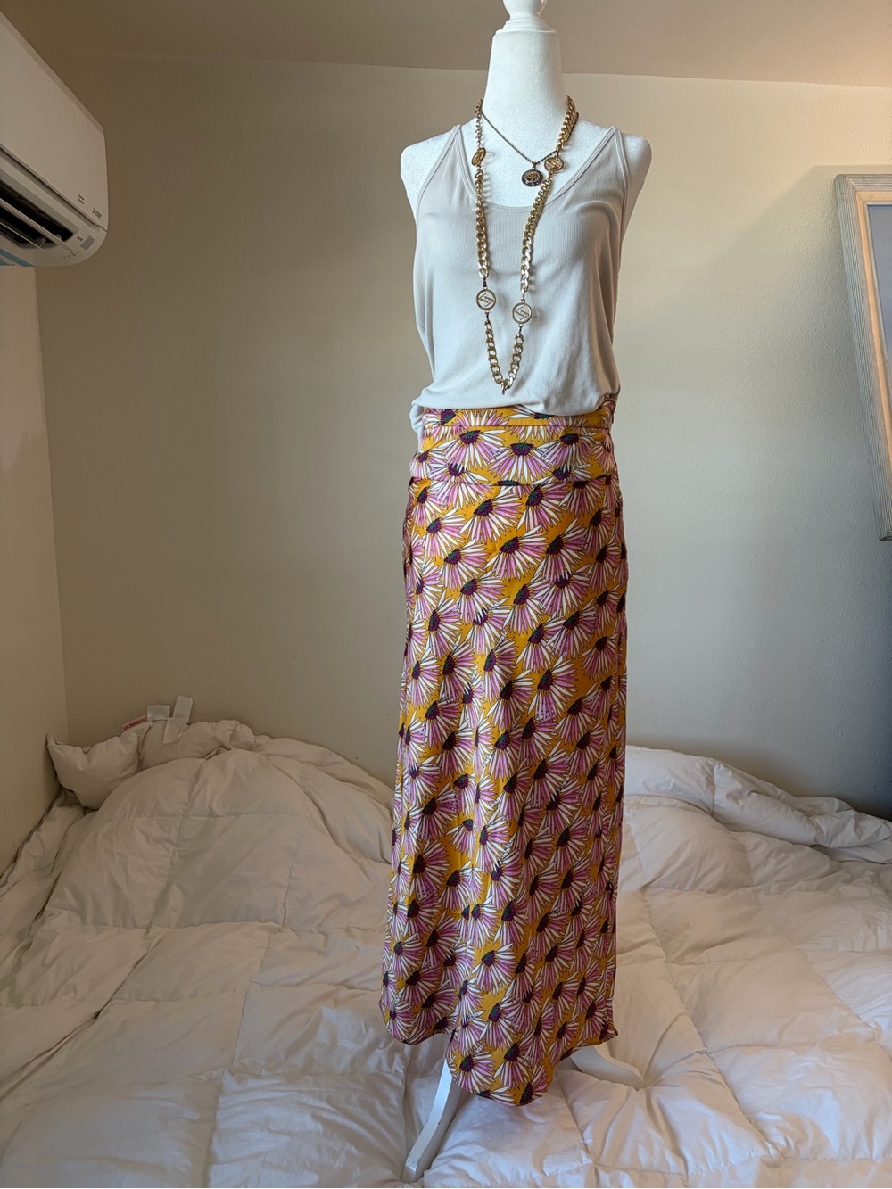 Free People High Waisted Floral Skirt